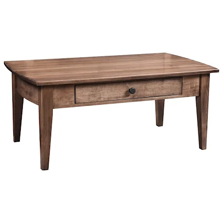 Customizable Rustic Coffee Table with Drawer